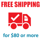 Free Shipping for $80 or more